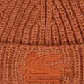 ETRO Pegaso motif-embroidered wool beanie - Brown