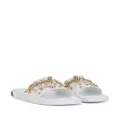 Dolce & Gabbana stud-embellished slides - White