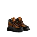 Dsquared2 panelled leather hiking boots - Brown