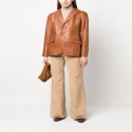 Polo Ralph Lauren Saddle Leather single-breasted blazer - Brown