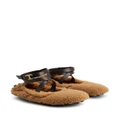 Tod's Bubble shearling ballerina shoes - Brown