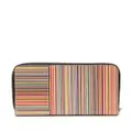 Paul Smith Signature Stripe leather zipped wallet - Multicolour