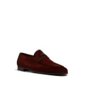 Magnanni penny-slot suede loafers - Red
