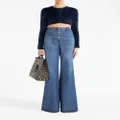 ETRO floral-embroidered flared jeans - Blue