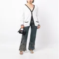 CHANEL Pre-Owned 1996 CC-buttons V-neck cotton cardigan - White