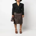 Lanvin knee-length leather midi skirt - Brown