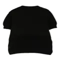 MSGM Kids tricot-knit short-sleeve top - Black