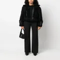 TOM FORD shearling zip-up leather jacket - Black