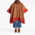 ETRO Pegaso-jacquard fine-knit cape - Brown