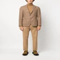 BOSS notched-lapels single-breasted blazer - Brown