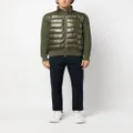 Moncler waffle-effect wool padded jacket - Green
