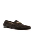 TOM FORD chain suede loafers - Brown