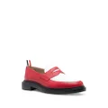 Thom Browne classic penny leather loafers - Red