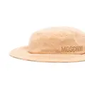 Moschino embroidered-logo fleece bucket hat - Neutrals