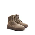 Tod's panelled lace-up suede boots - Neutrals