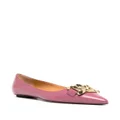 Tod's chain-detail ballerina shoes - Purple