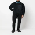 Patagonia logo-patch zip-up fleece jacket - Black