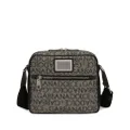 Dolce & Gabbana logo-print jacquard zipped shoulder bag - Neutrals