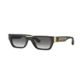 Philipp Plein Square logo-lettering sunglasses - Black