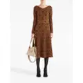 ETRO patterned jacquard midi skirt - Brown