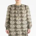 ETRO paisley-print front-tie blouse - Neutrals