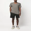 James Perse mélange-effect cotton track shorts - Black