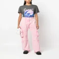 MSGM bleached-effect wide-leg cargo jeans - Pink