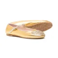 Sophia Webster Amora heart-patch ballerina shoes - Gold