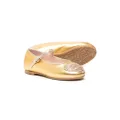 Sophia Webster Amora heart-patch ballerina shoes - Gold