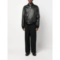 Dolce & Gabbana leather zip-up bomber jacket - Black