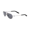 Philipp Plein monogram-lenses pilot-frame sunglasses - Silver
