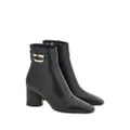 Ferragamo Gancini 60mm leather ankle boots - Black