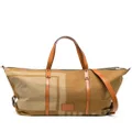 Paul Smith logo-patch canvas holdall bag - Brown
