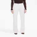Ferragamo high-waist straight-leg denim trousers - White
