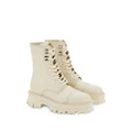 Ferragamo lace-up leather boots - White