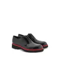 Ferragamo contrasting-border leather Oxford shoes - Black