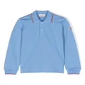 Moncler Enfant logo-patch polo top - Blue