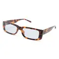 Linda Farrow tortoiseshell-effect oversize-frame sunglasses - Brown