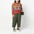Kenzo intarsia-knit wool-blend jumper - Orange