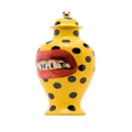 Seletti Toiletpaper polka-dot ceramic vase - Yellow