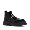 Alexander Wang logo-plaque chunky sole boots - Black
