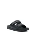 Calvin Klein double-strap leather sandals - Black