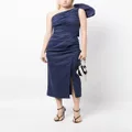 Rachel Gilbert Olive bow-detailing ruched dress - Blue