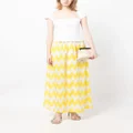 Cynthia Rowley graphic-print high-waist skirt - Yellow