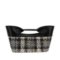 Alexander McQueen small The Bow tweed tote bag - Black