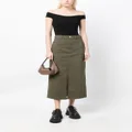 b+ab high-waisted midi skirt - Brown