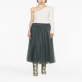 Fabiana Filippi elasticated-waist tulle midi skirt - Grey
