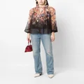 ZIMMERMANN gathered-neck floral-print blouse - Neutrals