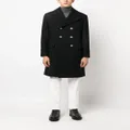 Brunello Cucinelli double-breasted wool-blend coat - Black