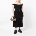 b+ab high-waisted midi skirt - Black